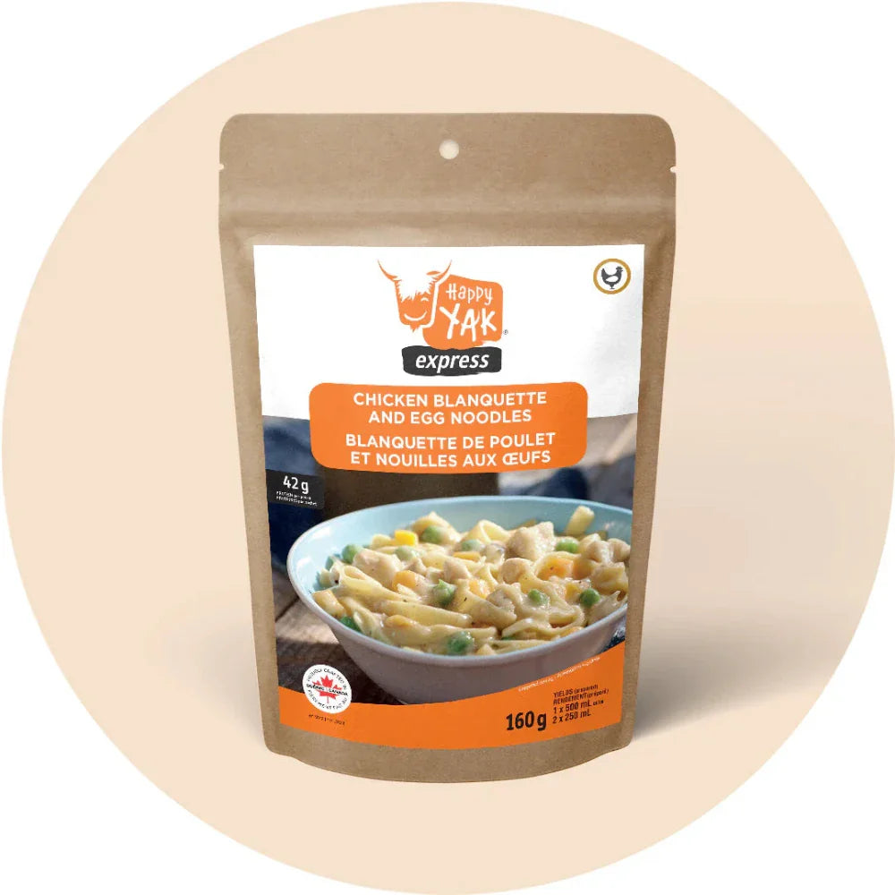 Blanquette de poulet et nouilles aux oeufs de Happy Yak