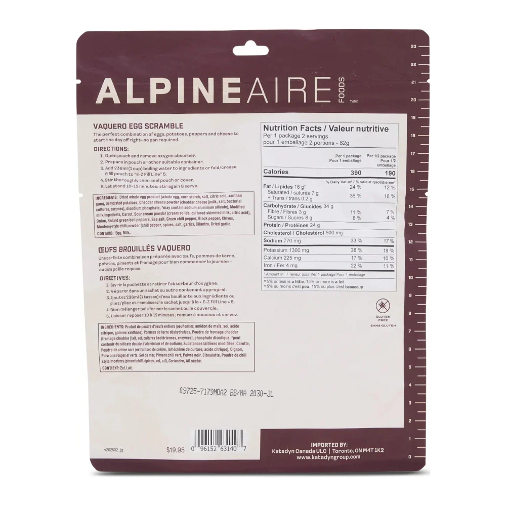 Oeufs brouillés Vaquero de AlpineAire