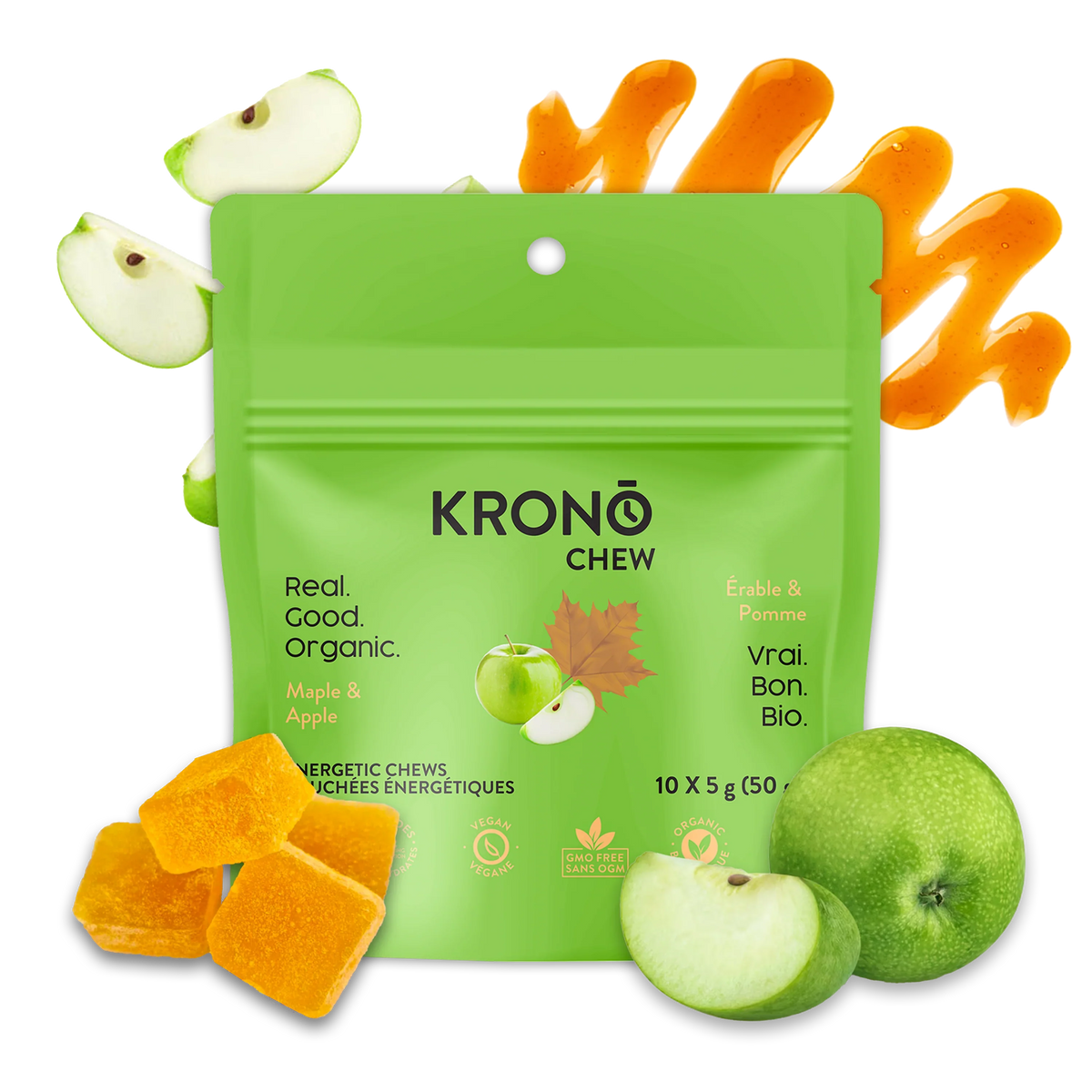 Bouchées énergétiques érable et pomme de Krono Nutrition - Pagaie Québec