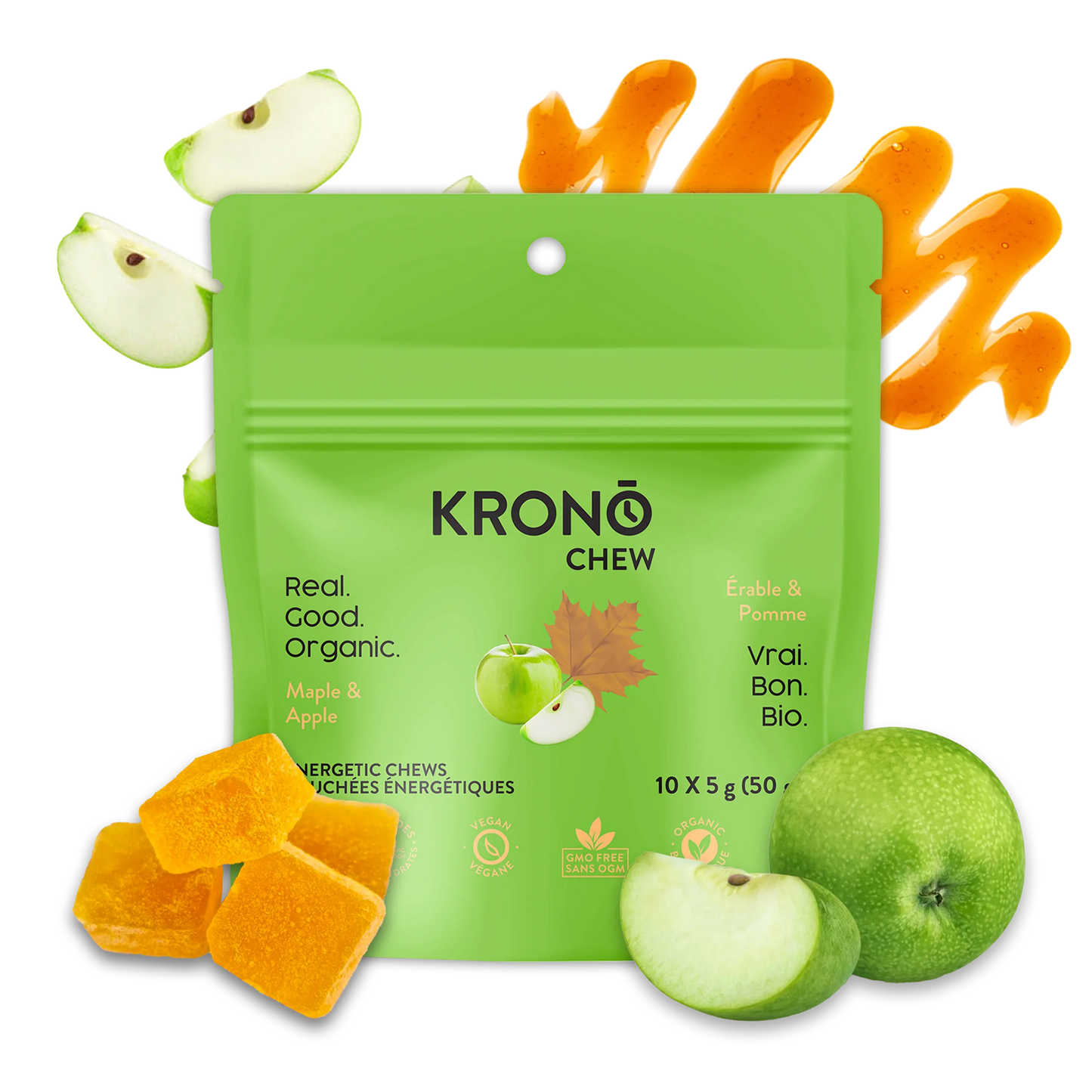 Bouchées énergétiques érable et pomme de Krono Nutrition