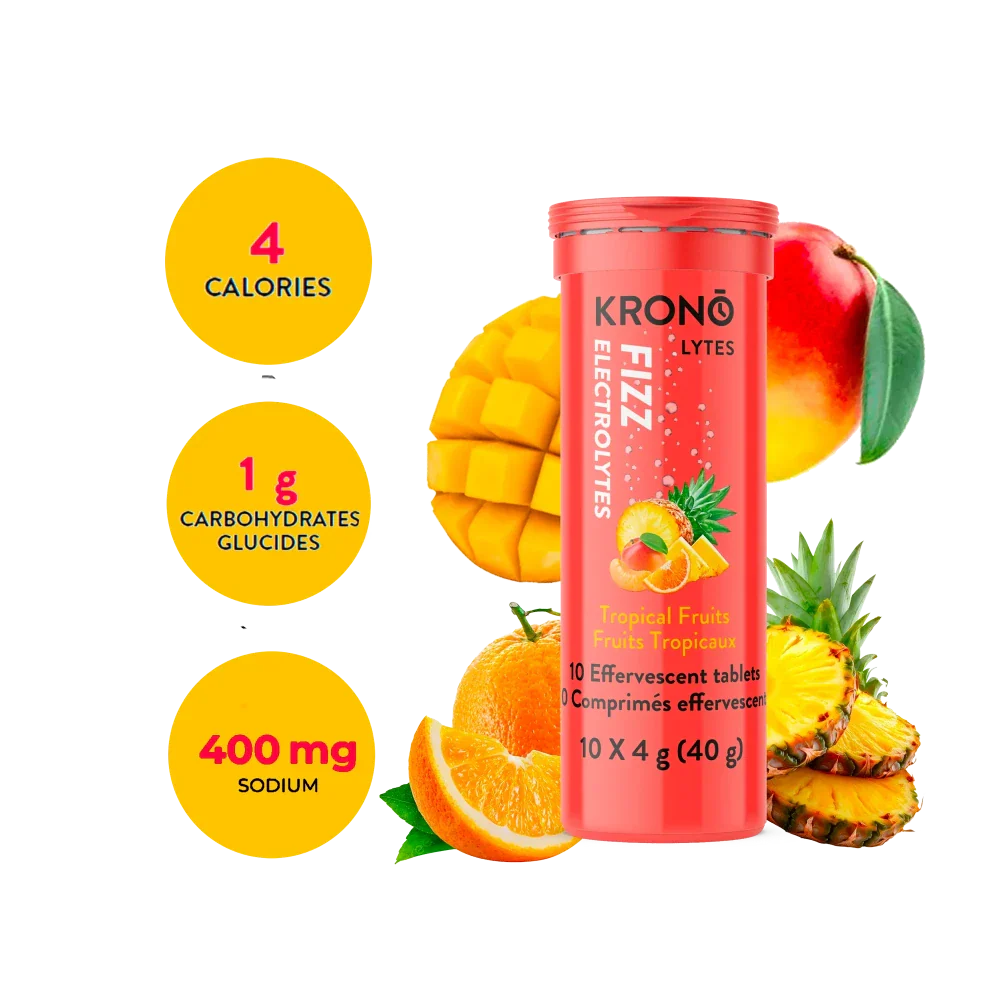 Comprimés effervescents fruits tropicaux de Krono Nutrition