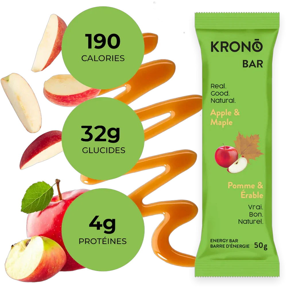 Barre énergétique érable et pomme de Krono Nutrition